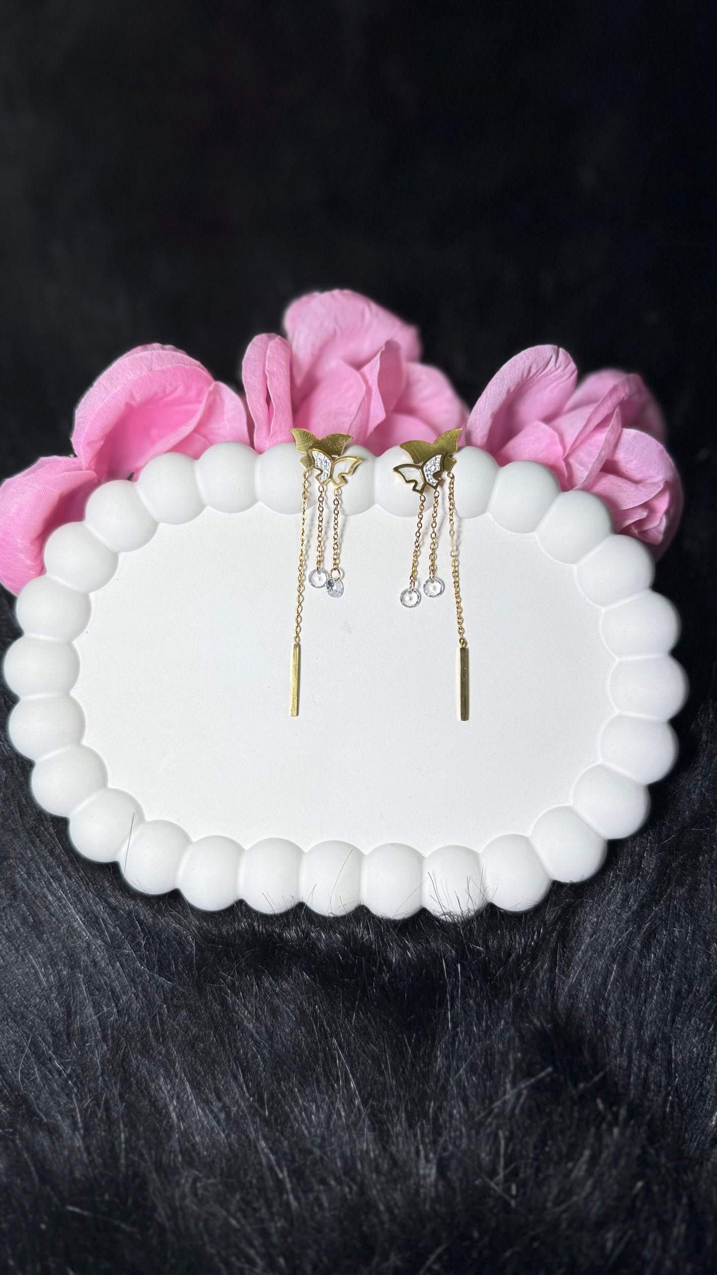 Butterfly Drape Dangle Earrings