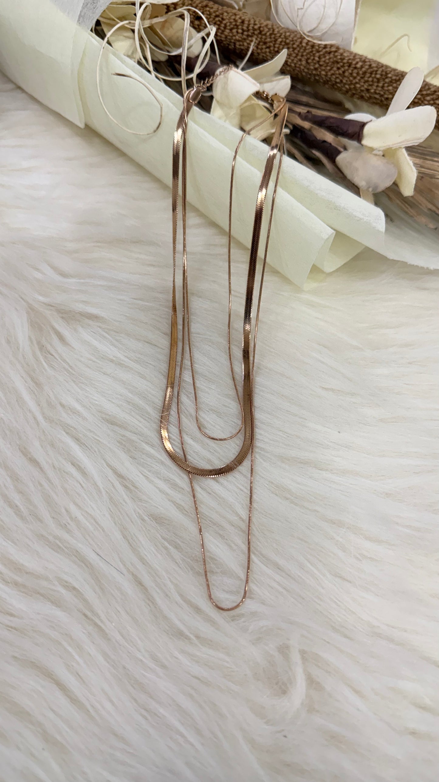 3 layered snake chain