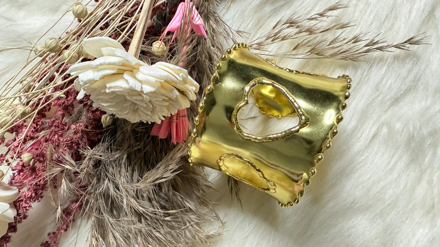 Brass Heart Cuff