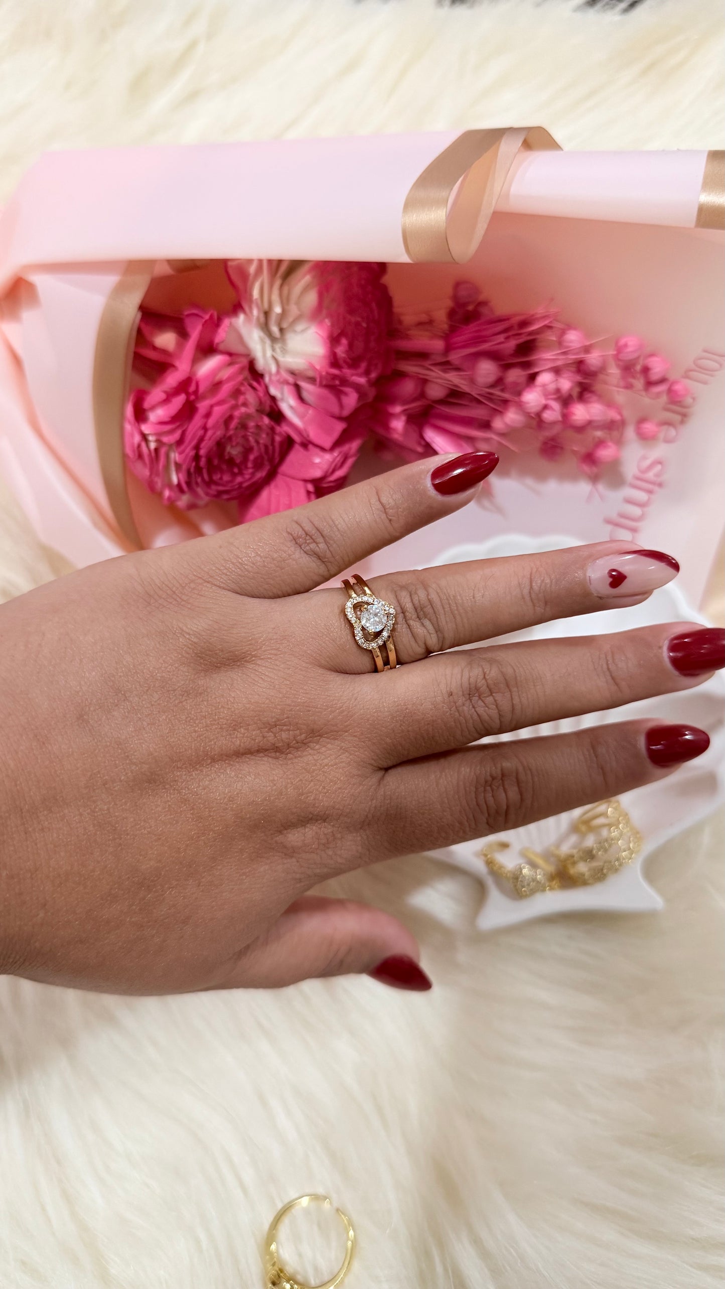 Heartstone Halo Ring