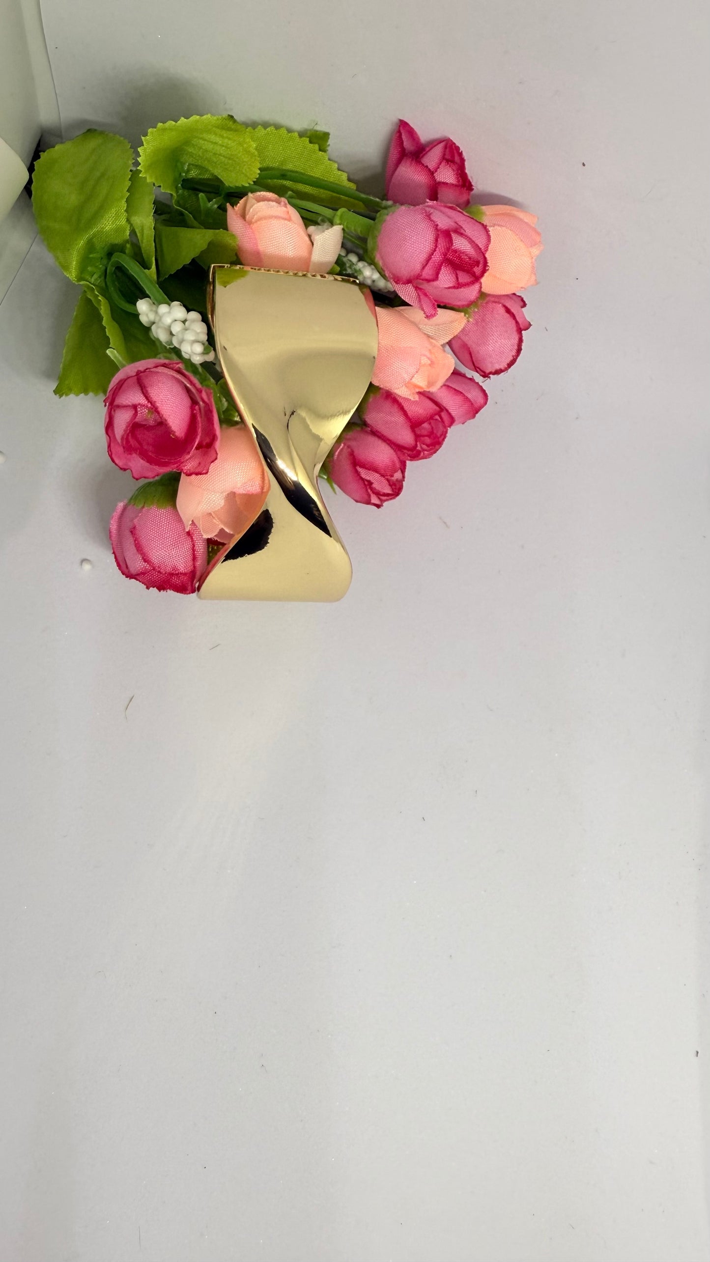 Twist of Elegance Gold Cuff Bracelet