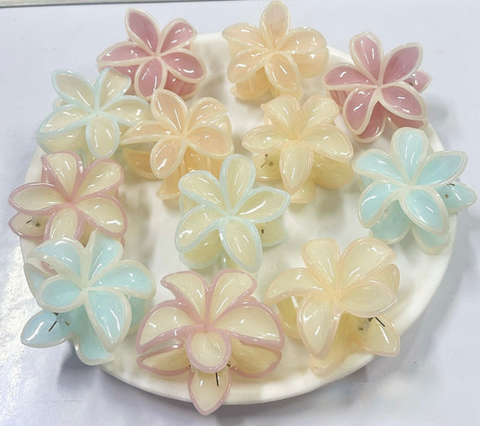 Pastel bloom hair claw