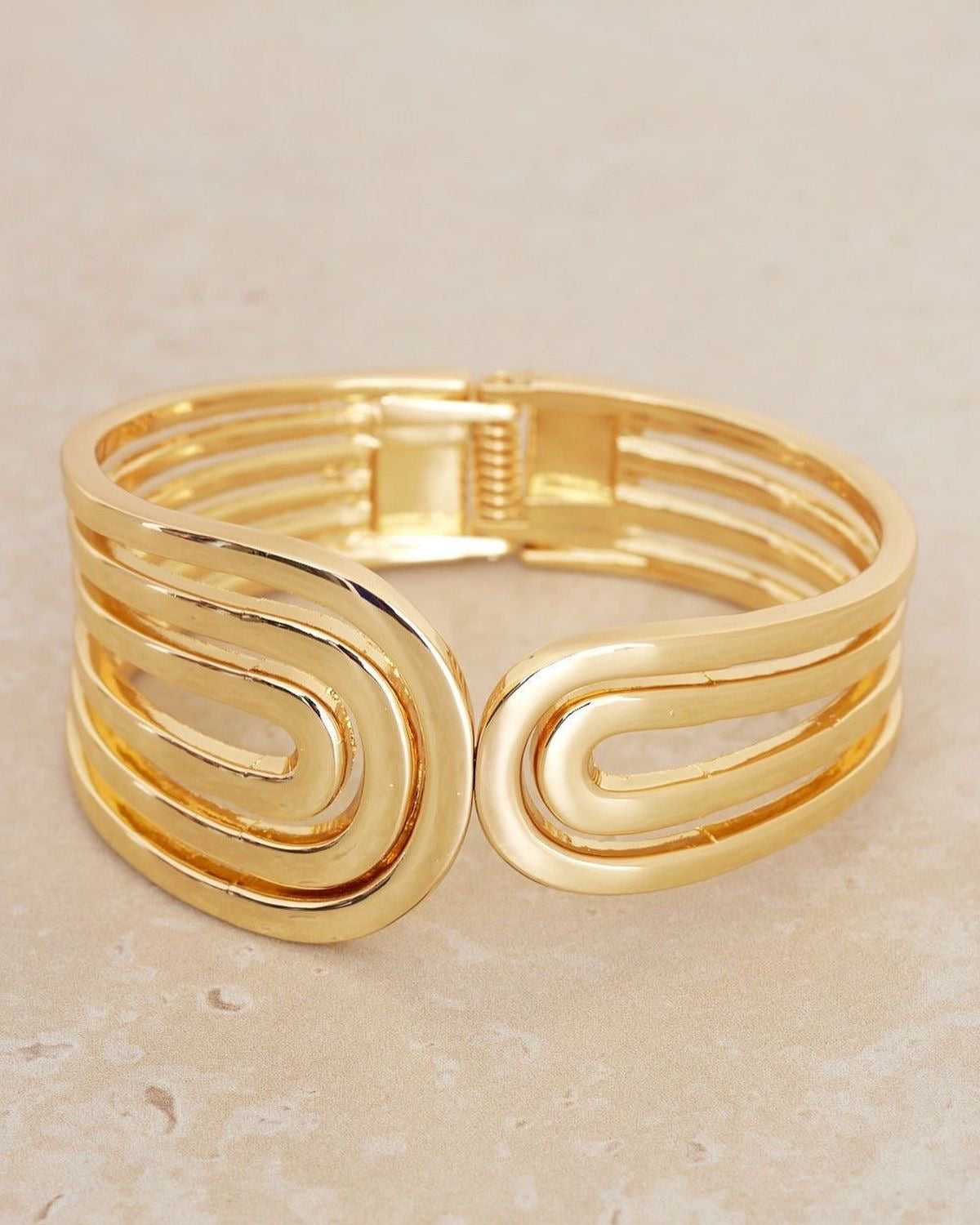 Gold Swirl Cuff Bracelet