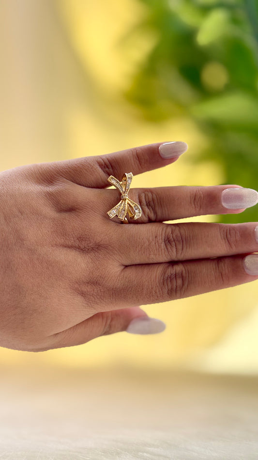 Gold Bow Ring
