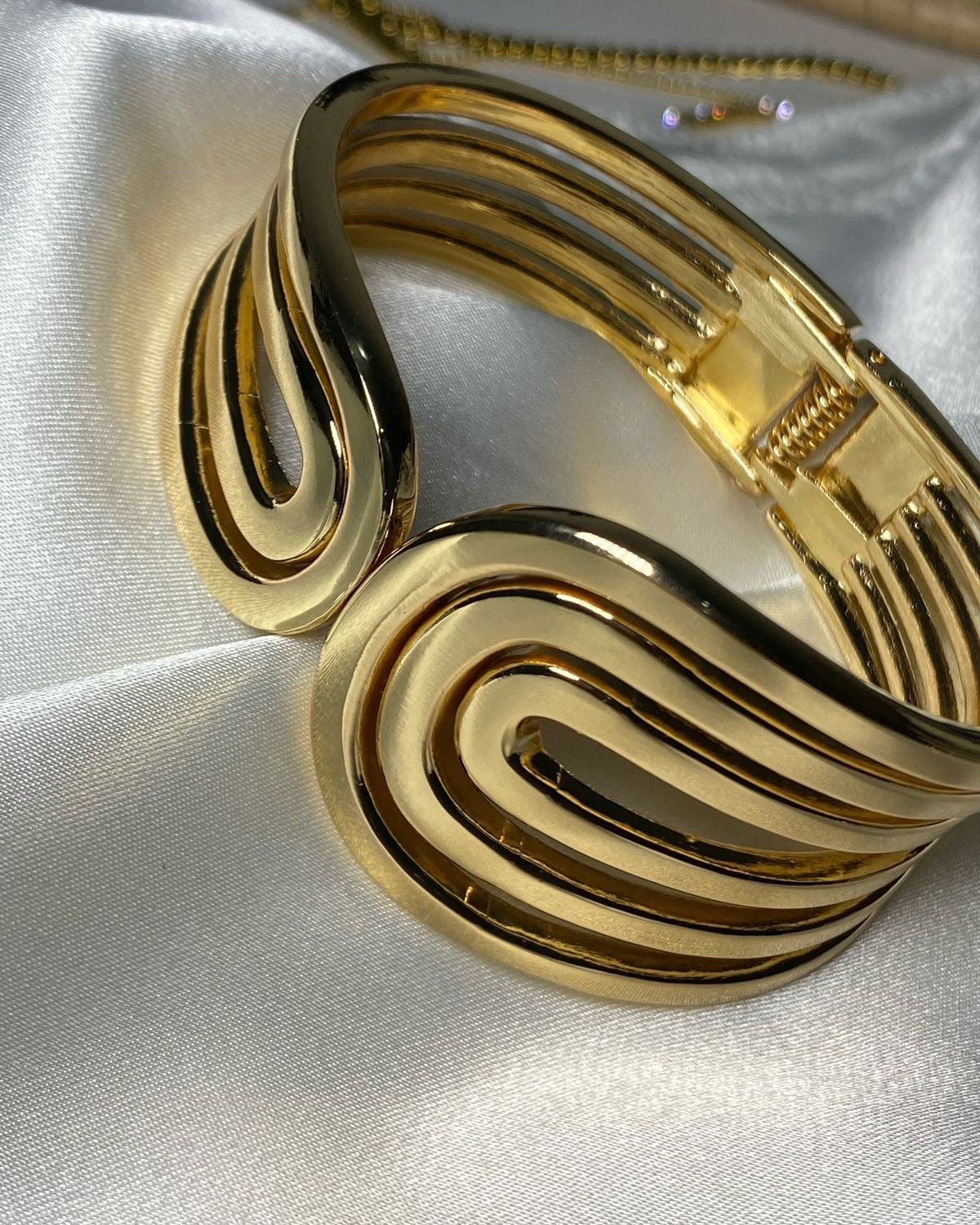 Gold Swirl Cuff Bracelet