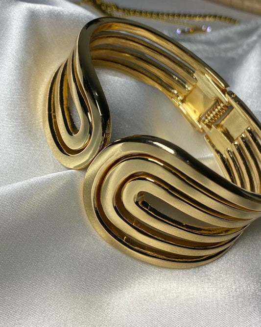 Gold Swirl Cuff Bracelet