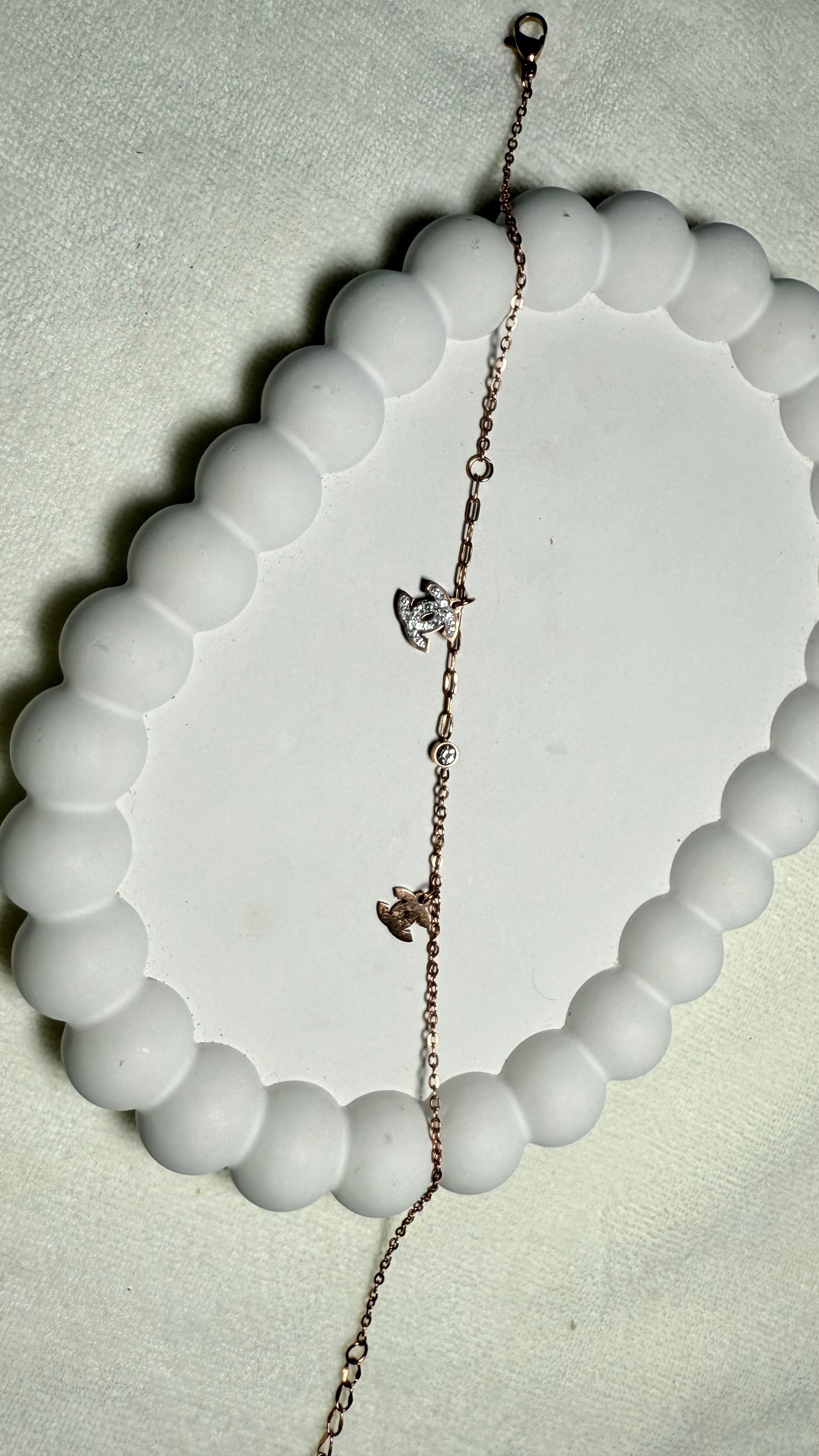 Celeste Rose gold charm bracelet