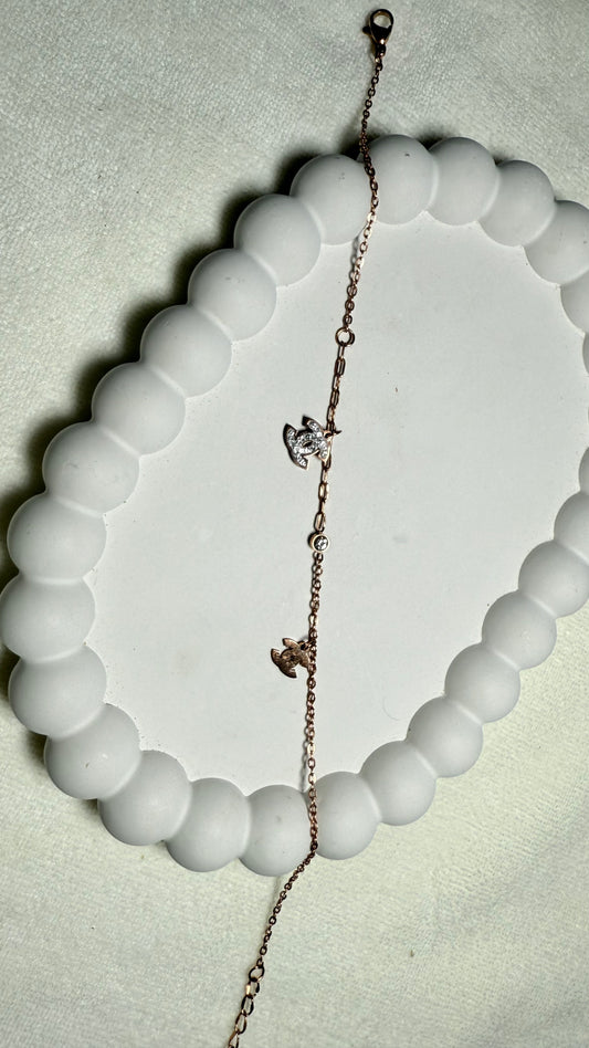 Celeste Rose gold charm bracelet