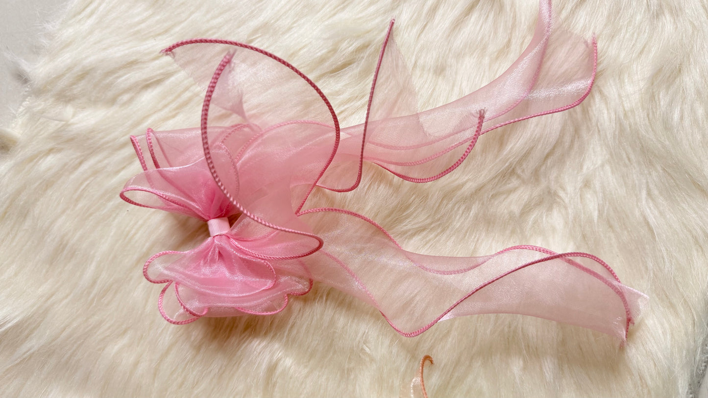 Colourful organza bow pins