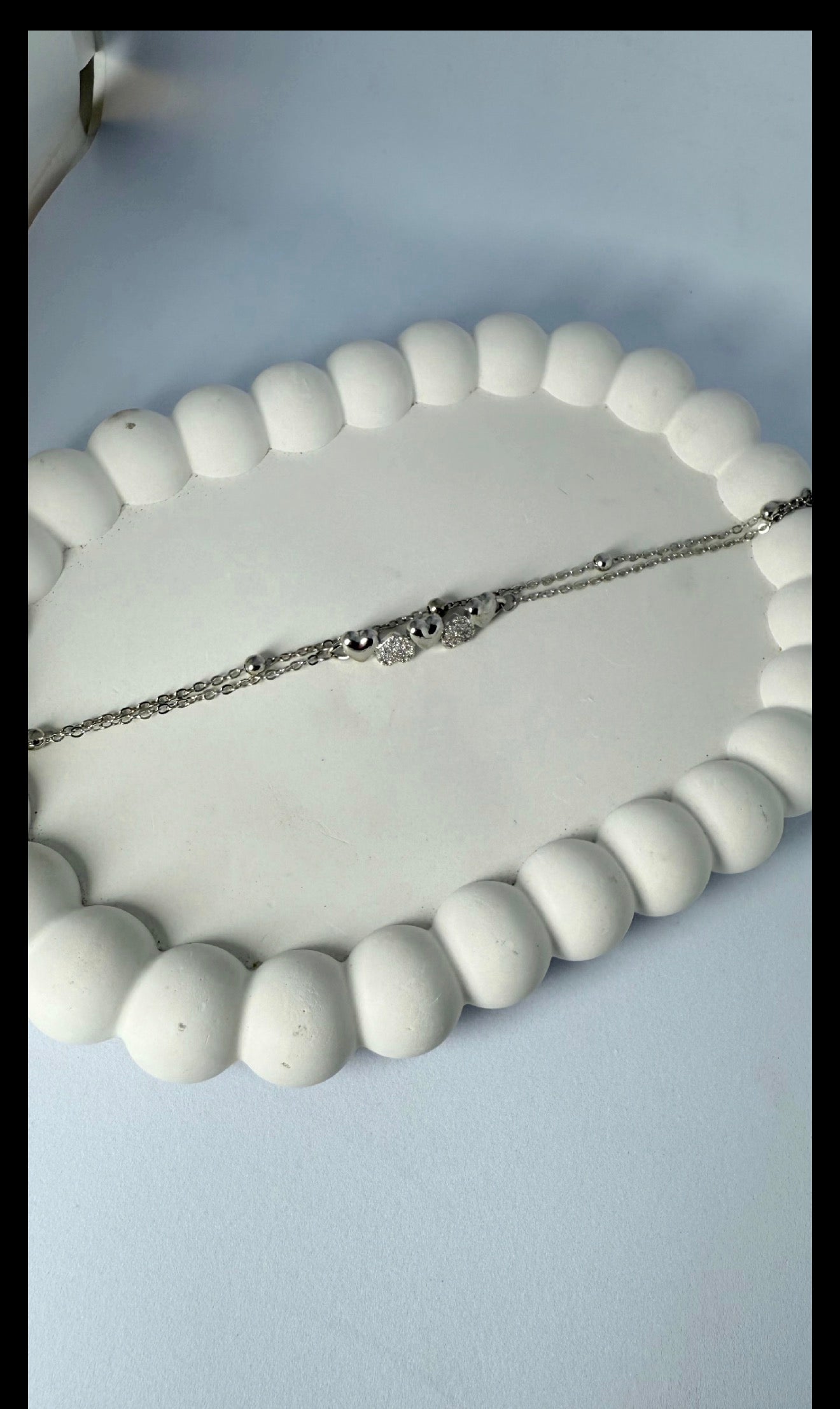 Silver heart bracelet