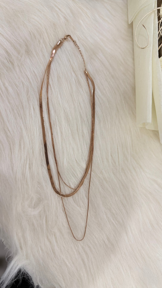 3 layered snake chain