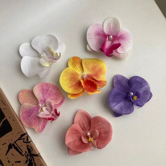 Orchid hair pin
