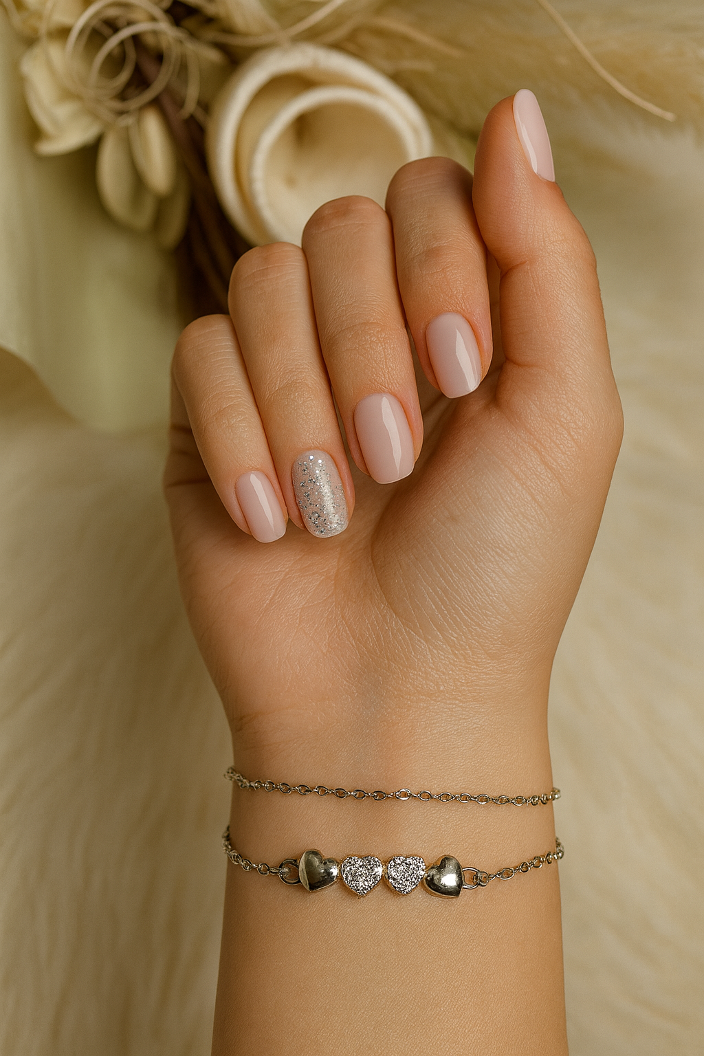 Silver heart bracelet