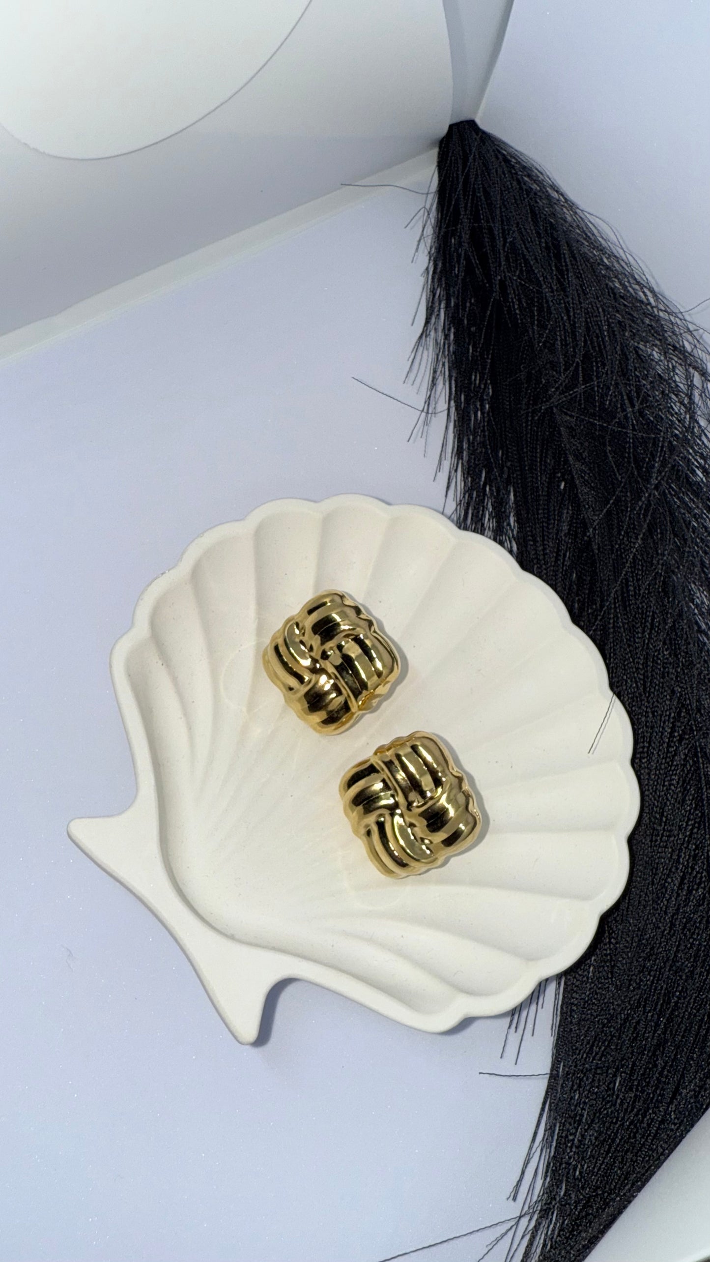 Luxury Gold Infinity Knot Stud Earrings